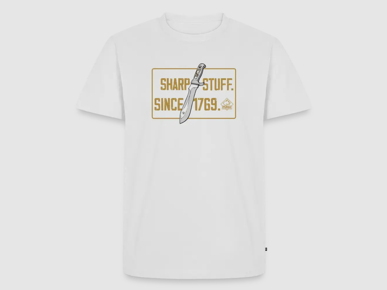 T-shirt Premium pour homme PUMA "Sharp stuff since 1769 Gold"