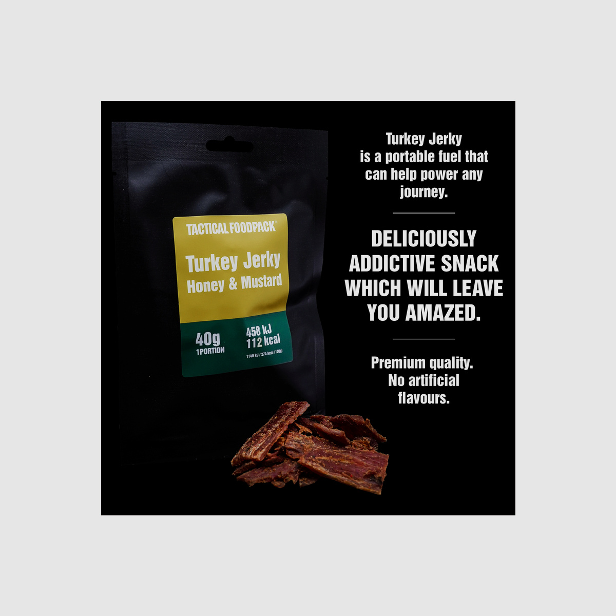 TACTICAL FOODPACK Turkey Jerky Honey & Mustard 40g