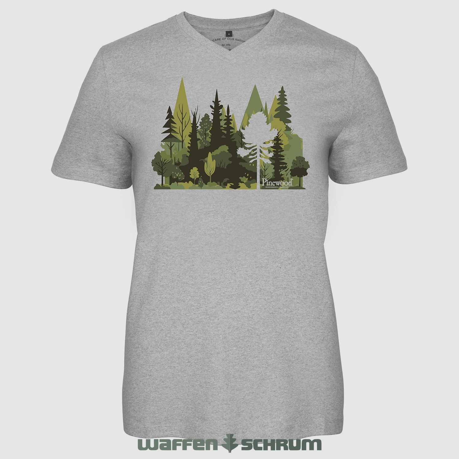 Pinewood T-Shirt Finnveden Recycled Light Grey, Mel Forest
