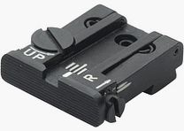 LPA TPU32GL07 verstellbare Mikrometer-Kimme für Glock-Pistolen – Schwarzes Visierbild