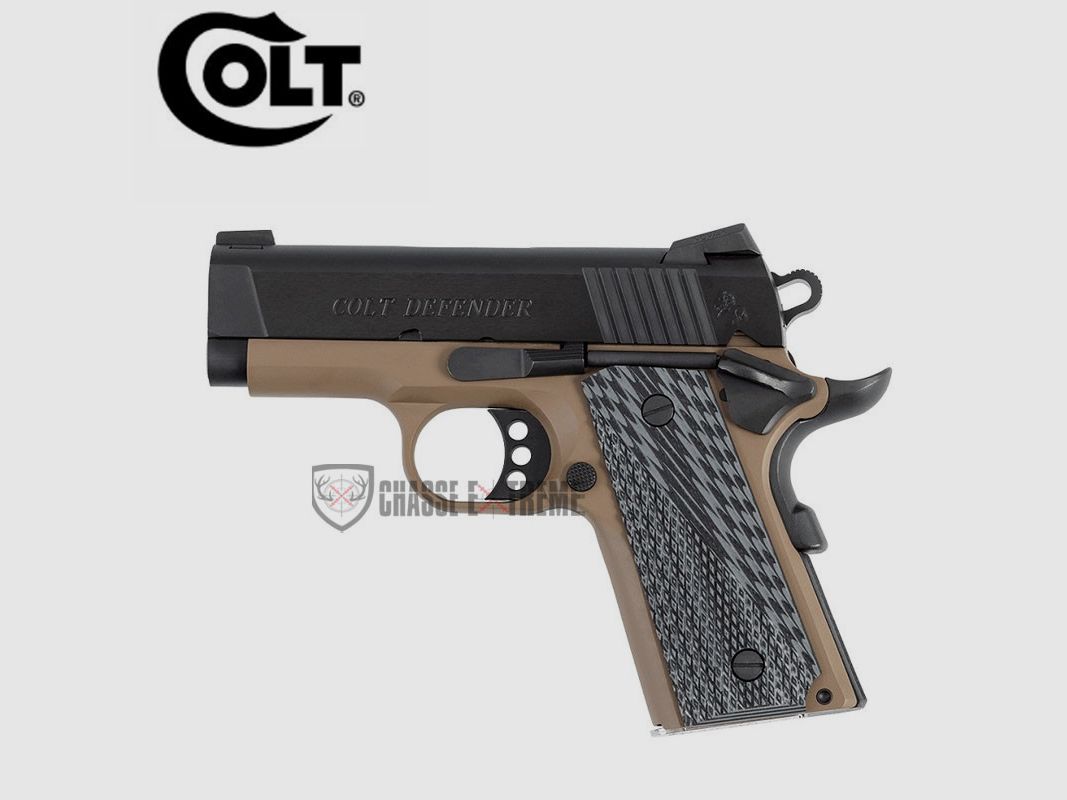 Pistola COLT Defender 3" Cal. 45 ACP Fde Cerakote Blued