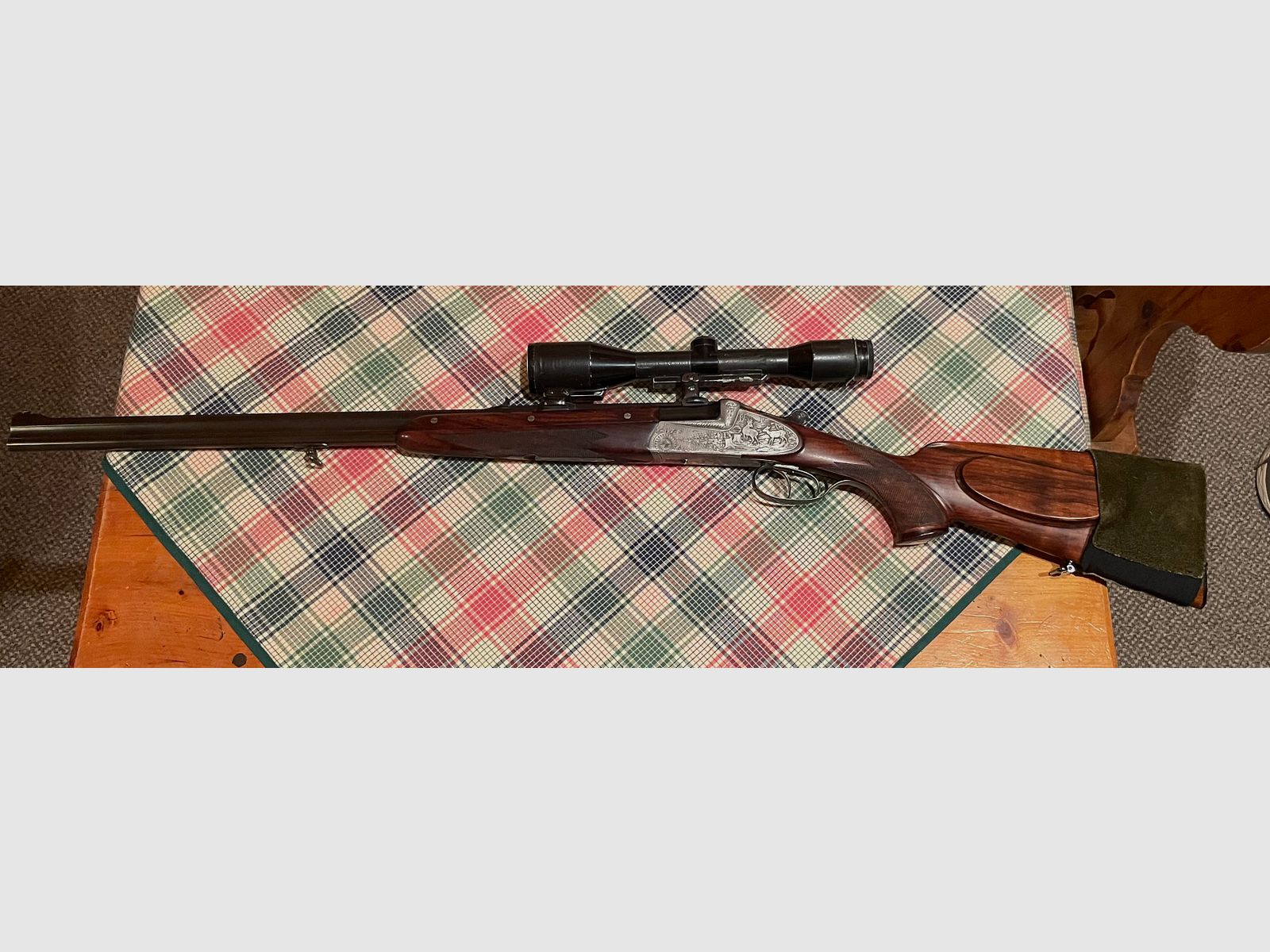 Fucile doppietta Bock Winkler Ferlach nel calibro 7×57 R / .22 Hornet