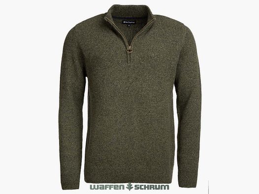 Barbour Troyer Essential Tisbury Half Zip Donkergroen Zeewier