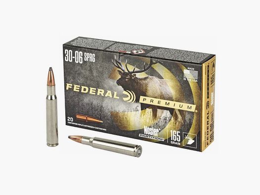Federal Premium 30-06 SPRG 165 gr Nosler Partition