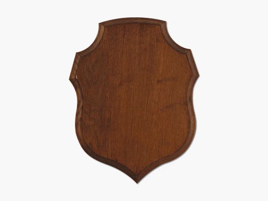 Distintivo trofeo di caccia rovere cerato 34x28cm