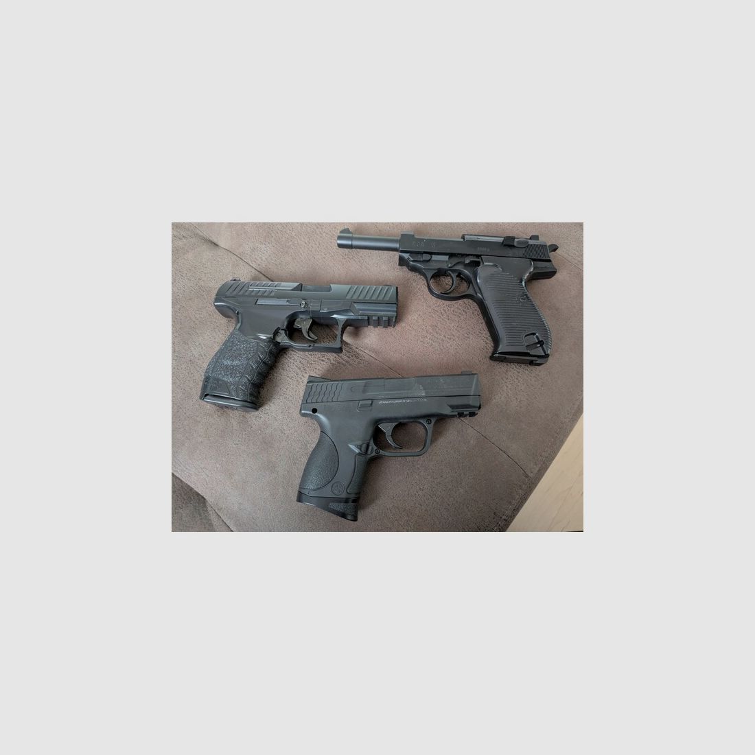 Federdruck, Pistolen. S&W, P38, Walther PPQ