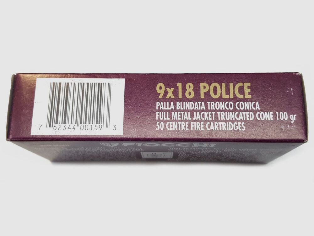 FIOCCHI Munition – 9x18mm. Police – 100 grains – hohlspitz, Bild 3 von 5