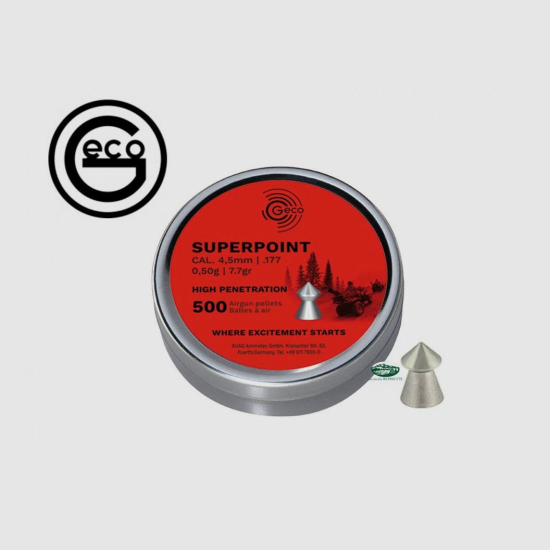 GECO Pallini SUPERPOINT cal. 4,50mm 0,50gr