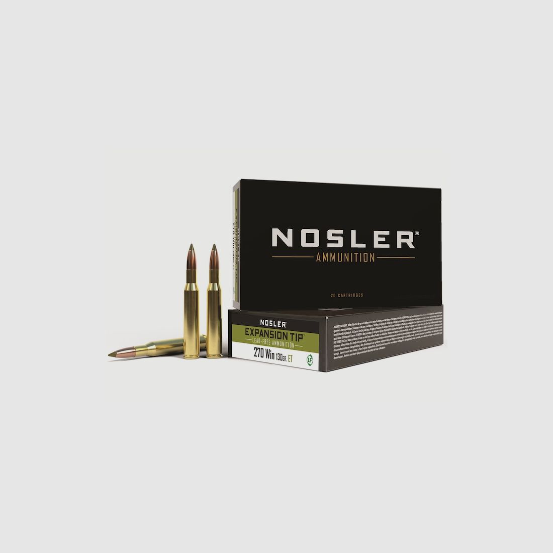 Nosler E-TIP .270 Win. 130GR Spitzer 20 Patronen