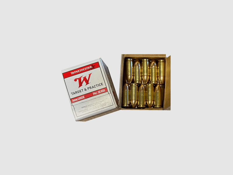 WINCHESTER Munition FMJ Kaliber 9 mm Luger / 9 x 19 / 9 mm para 124 grs X 1000, Bild 2 von 4