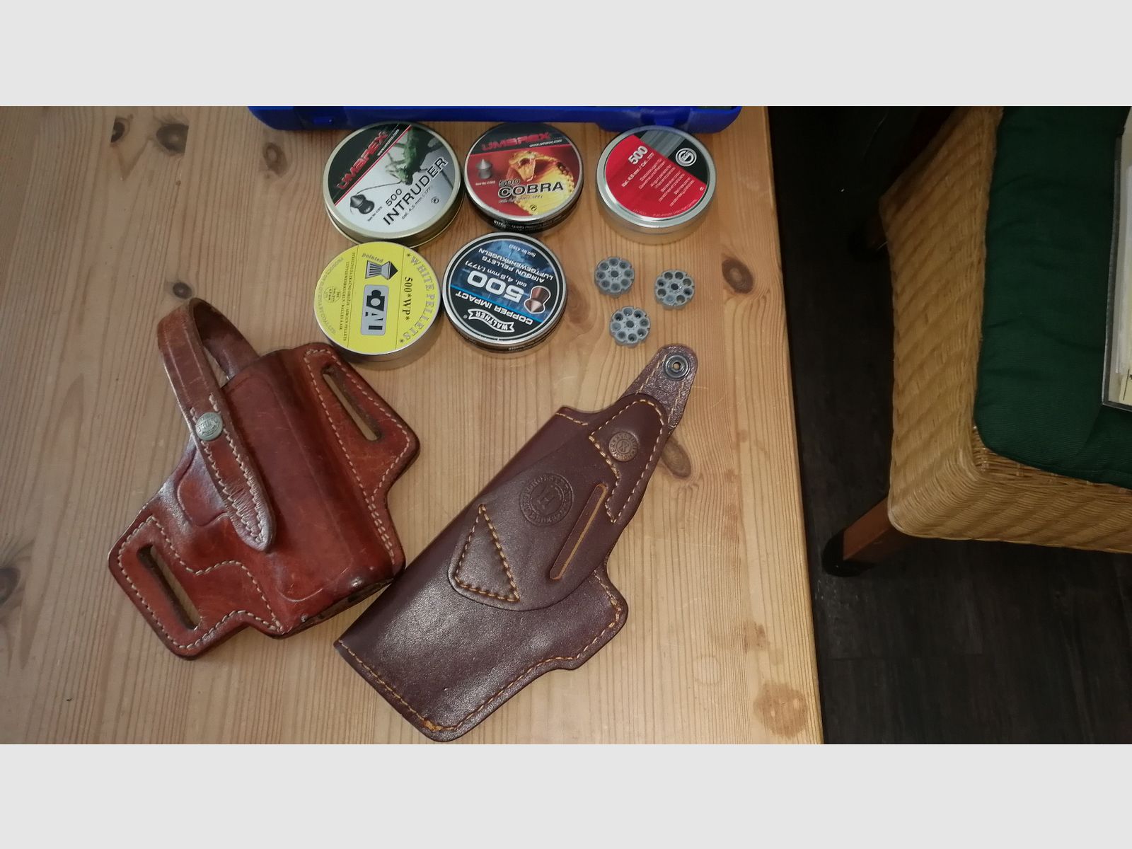 Walther CP 88 vernickelte Luftpistole mit viel Zubehör