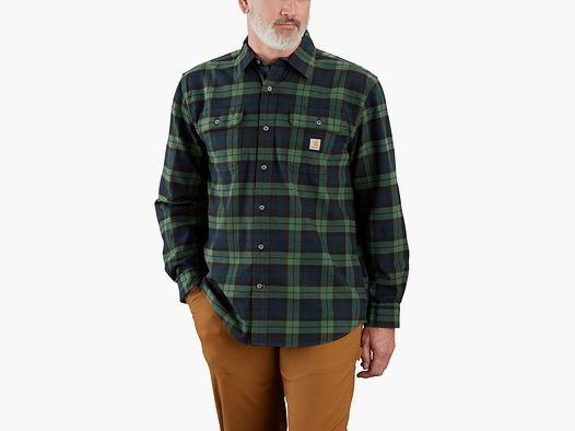 Carhartt kariertes Flanellhemd, Herren, Frosted Balsam, L