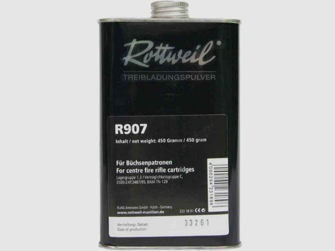 ROTTWEIL R 907 NC TREIBLADUNGSPULVER 0,45 KG