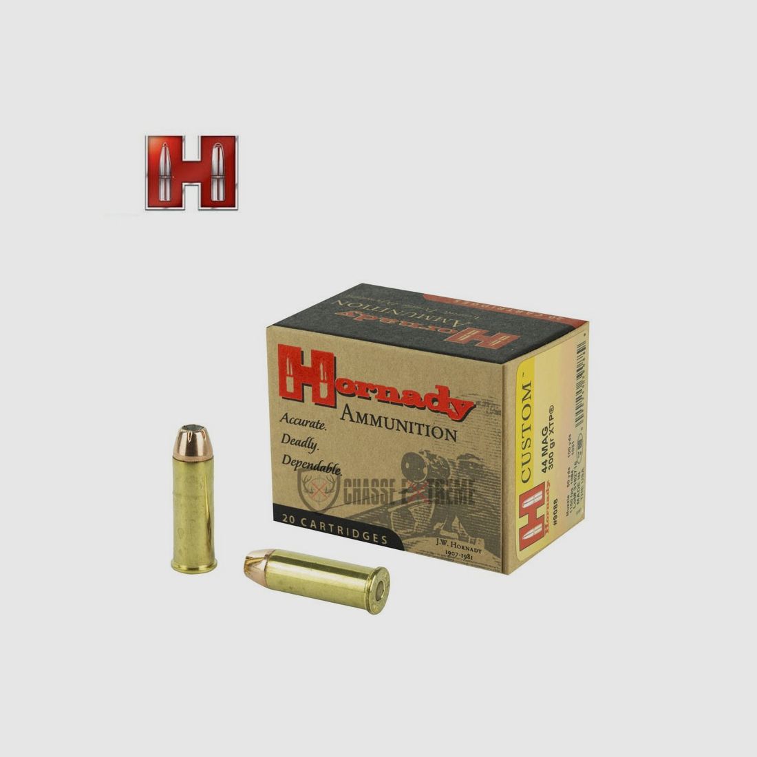 20 Munitions HORNADY Custom Pistol 44 Mag 300 Gr Xtp