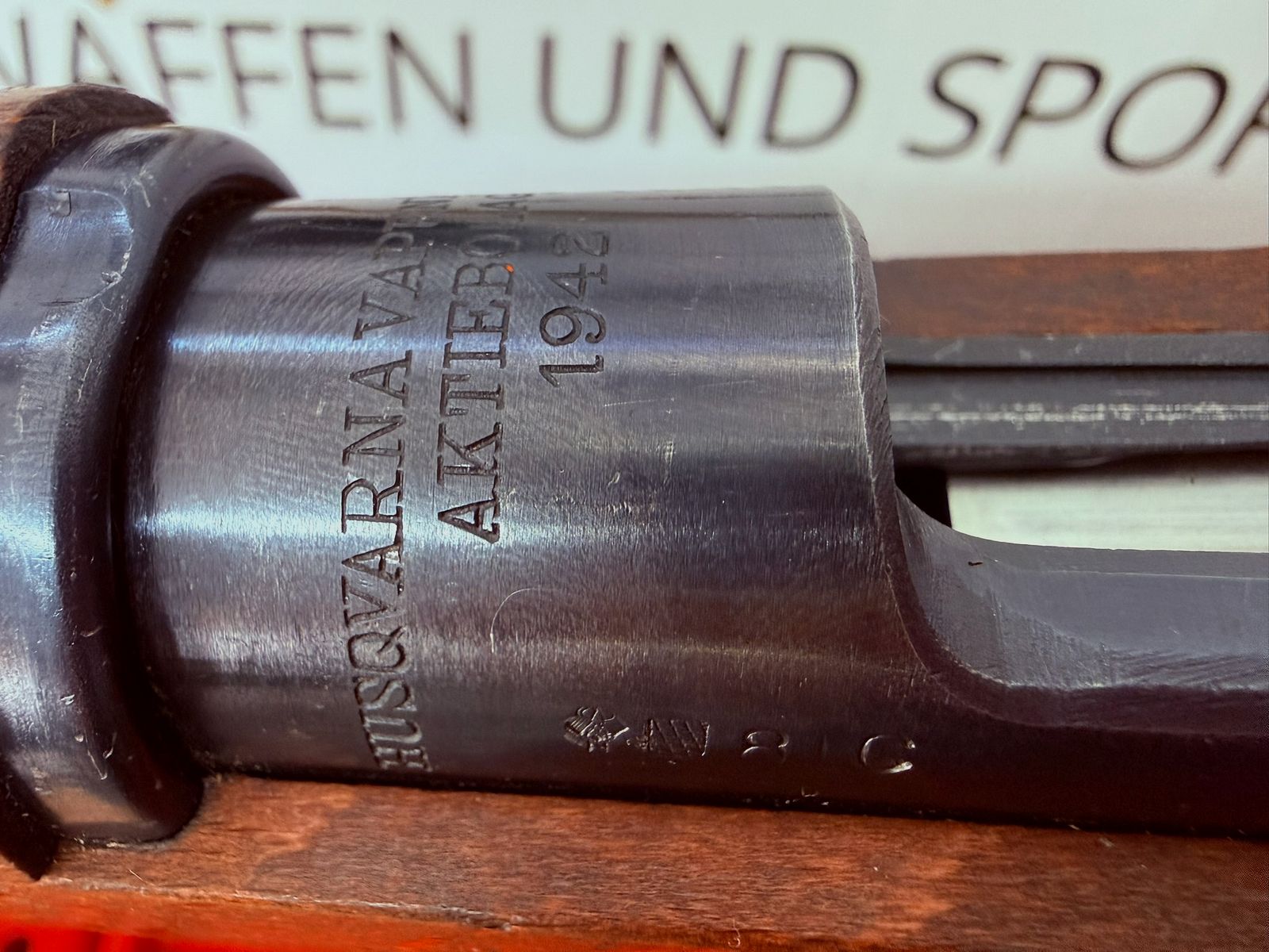 Mauser suédois M38 Husqvarna 1942 – cal. 6,5x55 SE – carabine à verrou réglementaire avec plaque de crosse, image 12 sur 14