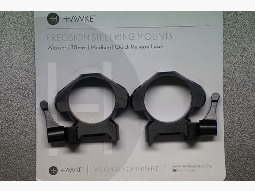 Hawke Montagering Precision Steel 30mm Medium mit Lever