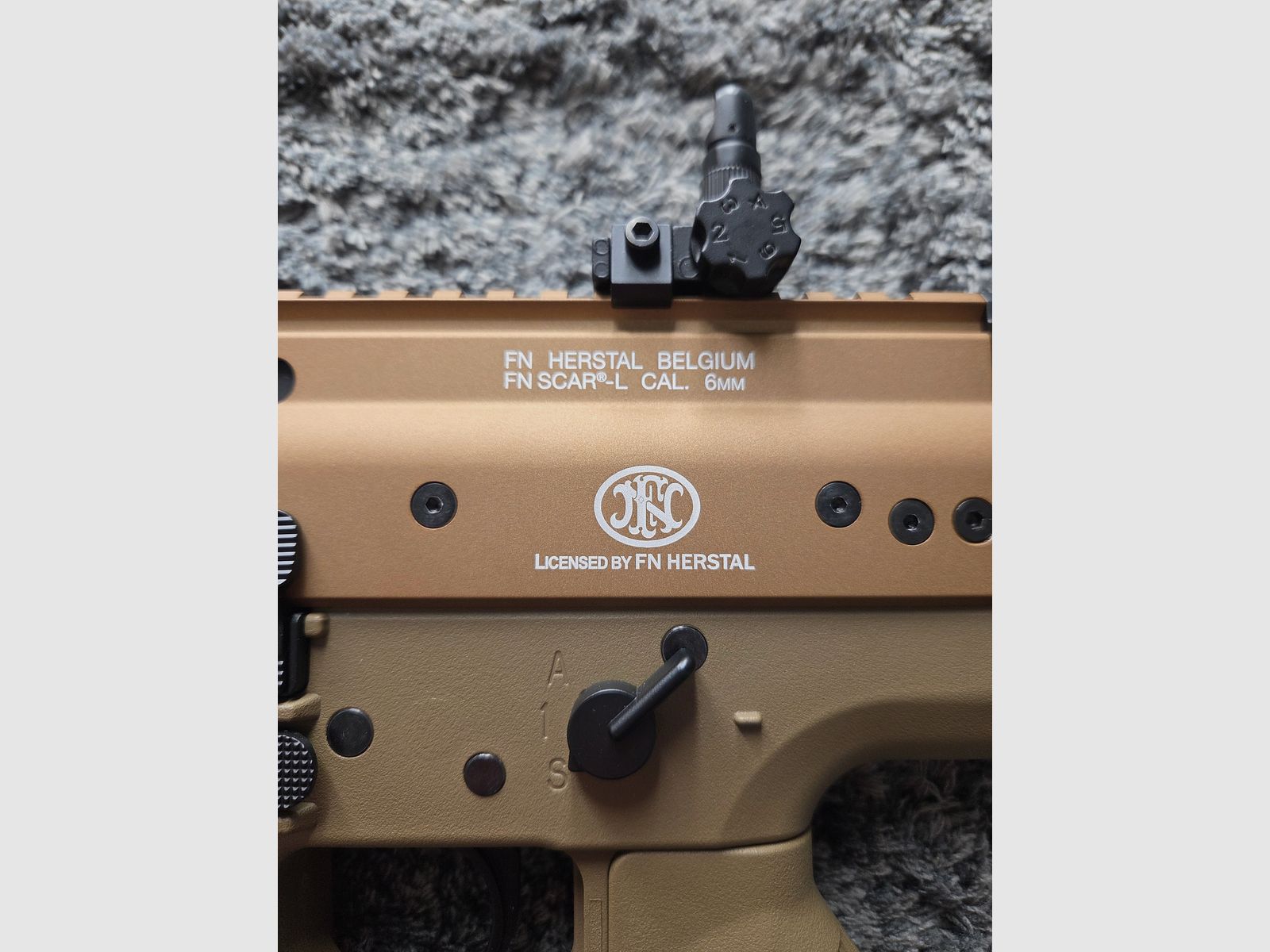 Begadi Mk16  Sport / Scar-L in Tan mit PRO FNS CNC Alu Rotary Hop Up Upgrade