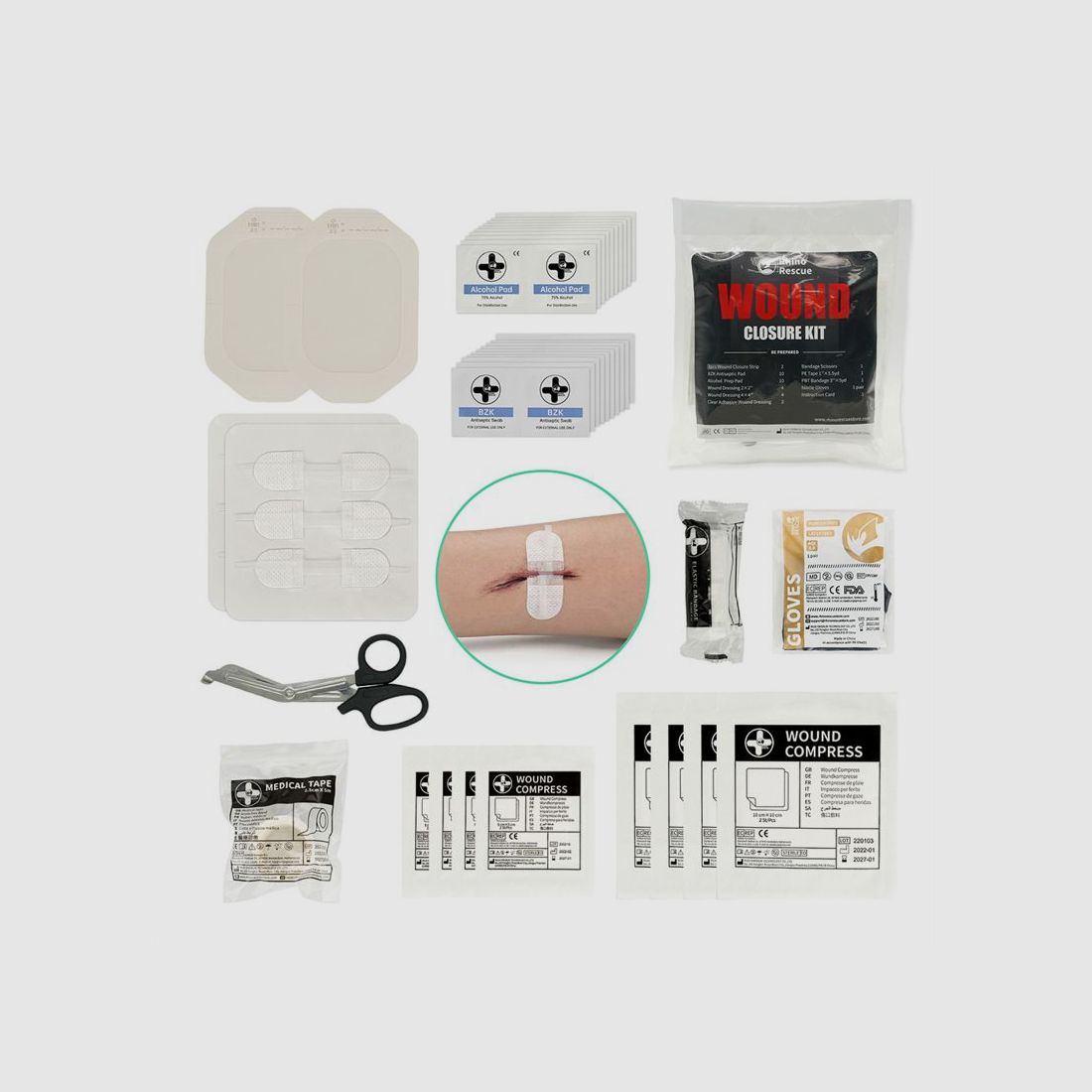 Rhino Rescue Wound Closure Kit Wundverschluss Set
