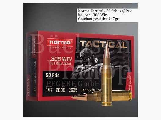 Norma	 Tactical .308Win. 147gr