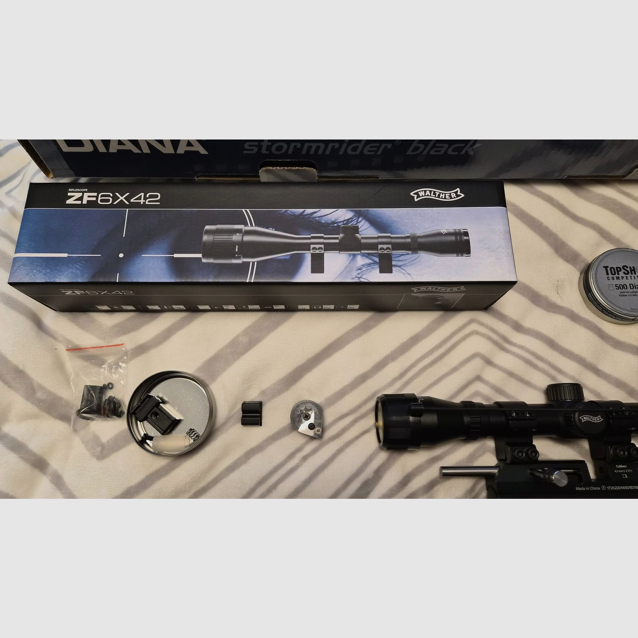 DIANA Stormrider Kaliber 4.5 mit Zielfernrohr und Pressluftpumpe