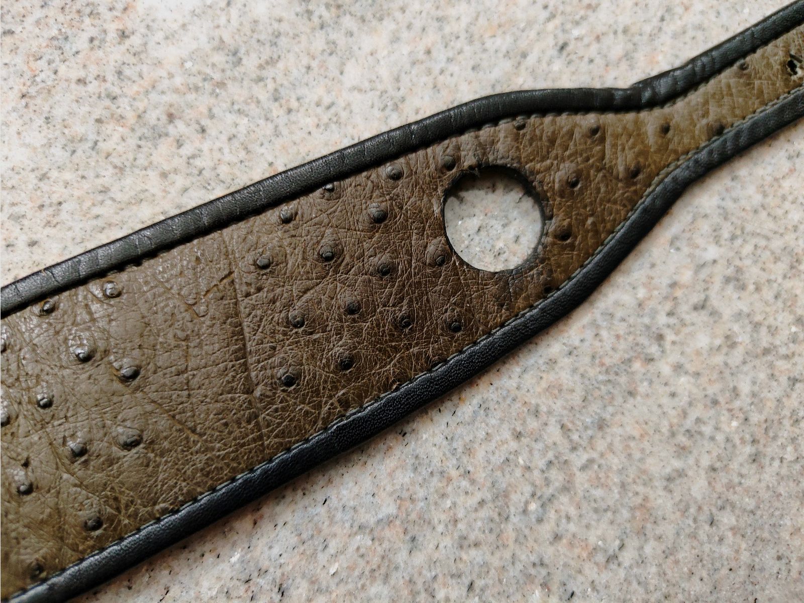 Ostrich leather rifle sling