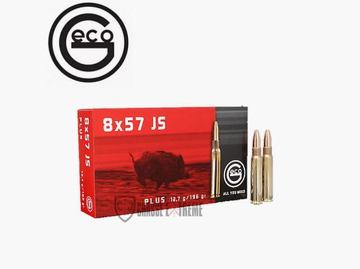 20 Patronen GECO Kal. 8x57 JS 196gr PLUS