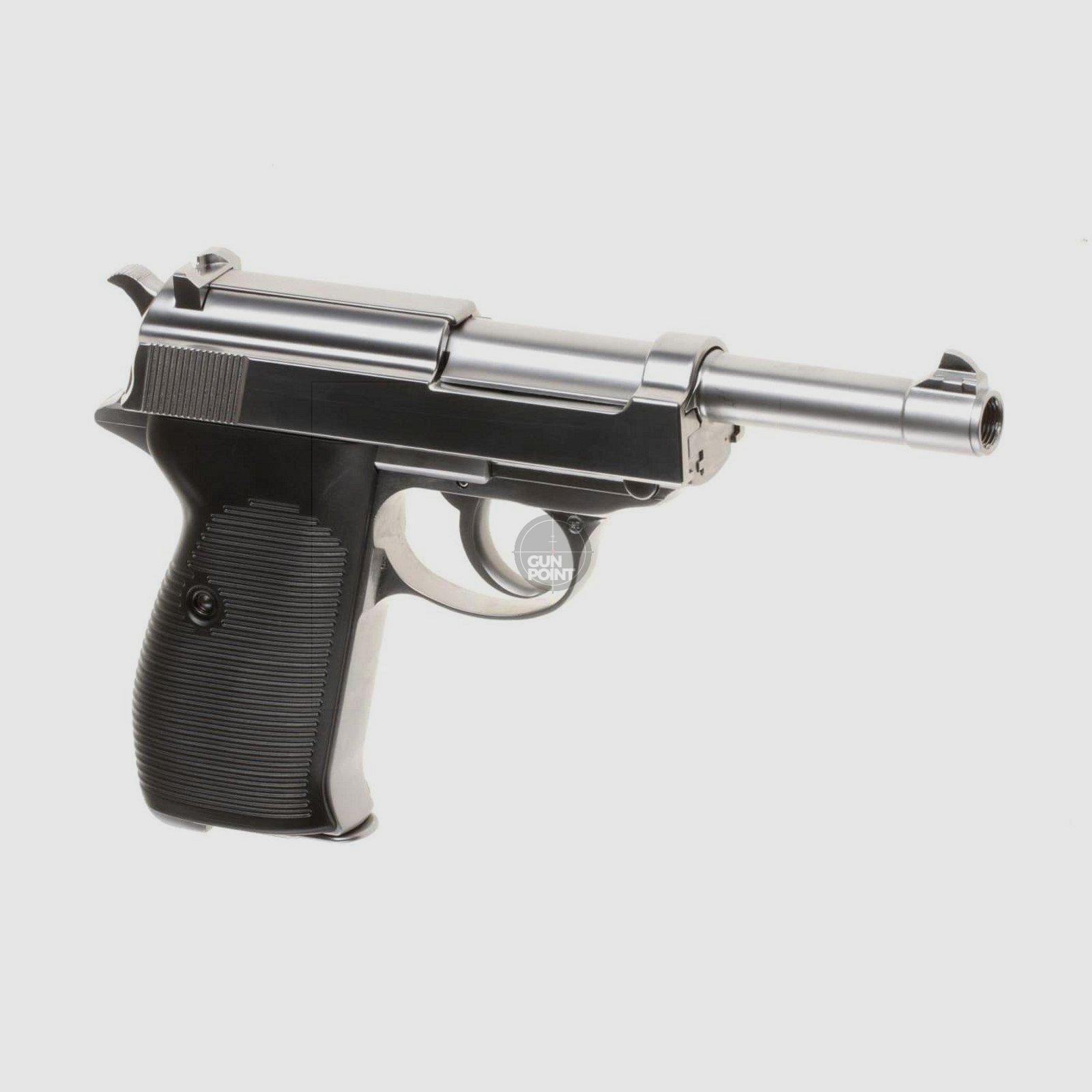 Softair - Pistole - WE P38 Full Metal GBB-Silver - ab 18, ber 0,5 Joule