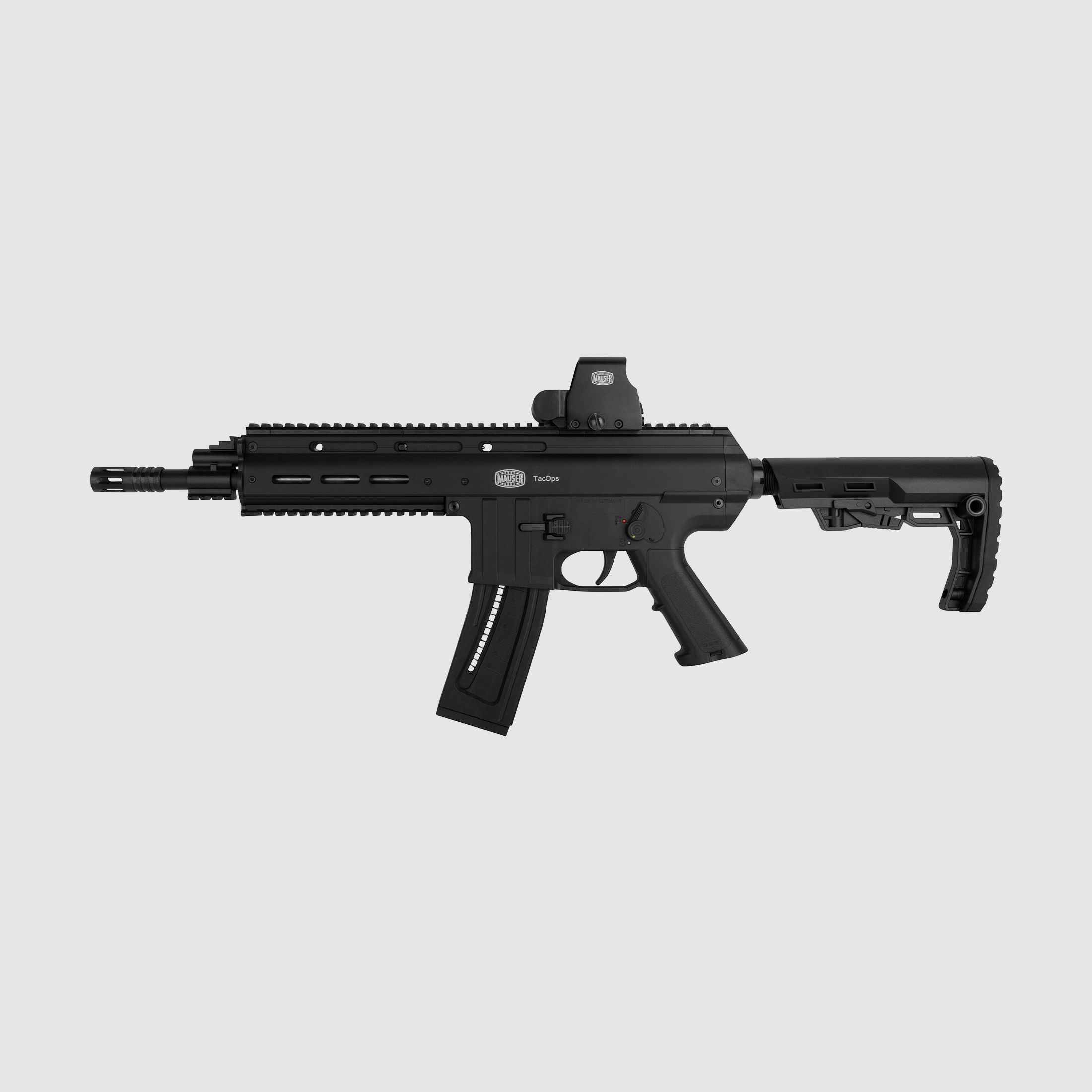 MAUSER M15 TacOps Set inkl. Red Dot + DrumMag Schwarz .22lr HV - Selbstladebüchse