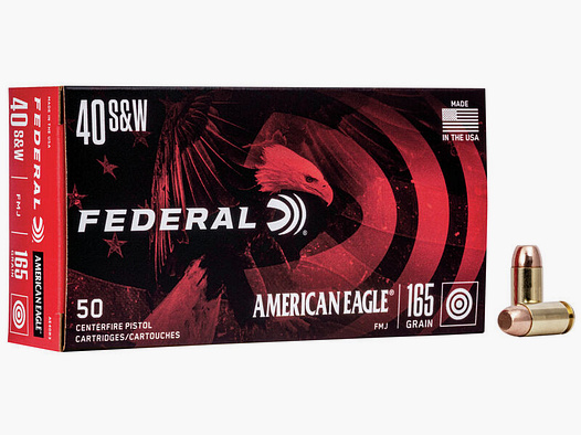 Federal American Eagle .40 S&W 165GR FMJ 50 Patronen