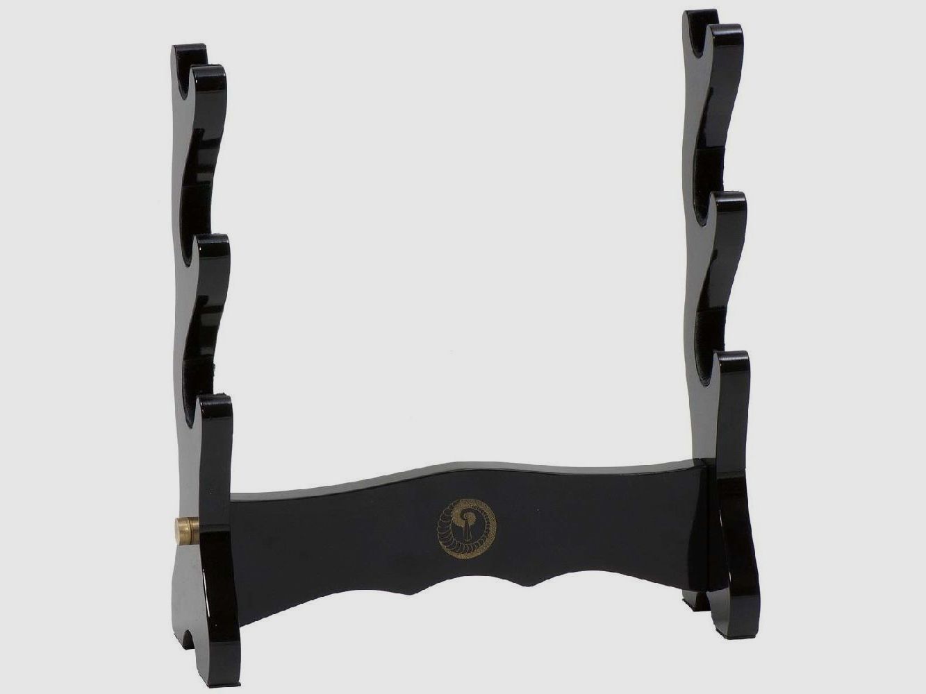 Holzlack-Stnder fr 3 Samurai Schwerter Schwertstnder Schwerthalter