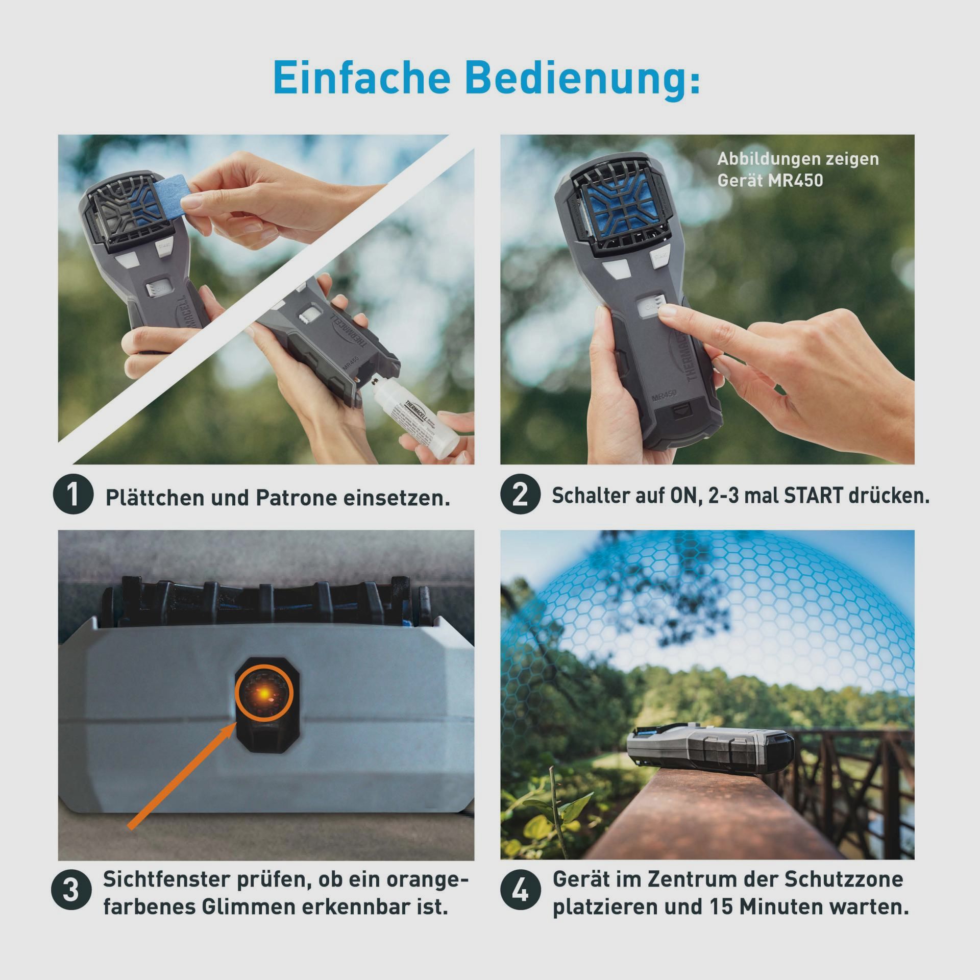 THERMACELL 920203 Mückenabwehr Handgerät MR-350 orange