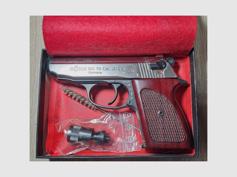 Orig. Röhm RG 70 "Ladystar" / .315 knall / PTB 753 Bicolor mit Holzgriffen!