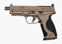 Pistolet S&W M&P 9 M2.0 9 x 19 Flat Dark Earth Métal, canon fileté, 4,625 pouces