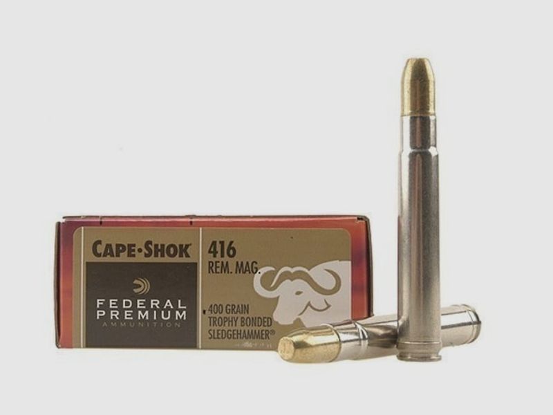 Federal Premium Safari Trophy Bonded Sledgehammer Solid .416 Rem. Mag. 400GR bonded FN 20 Patronen