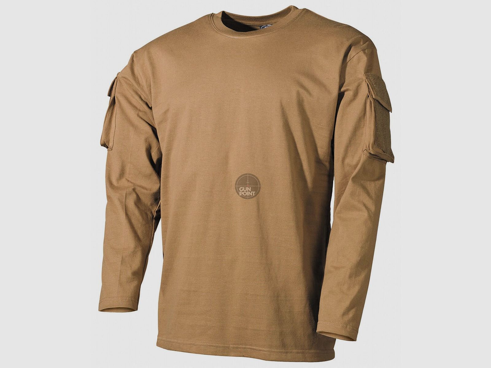 US Shirt, langarm, coyote,mit rmeltaschen - Gre: L