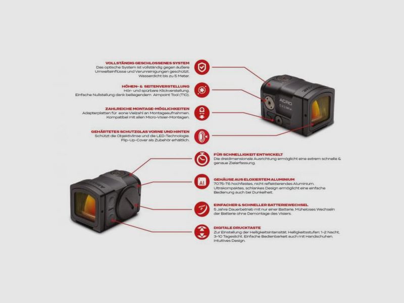 AIMPOINT Leuchtpunktvisier ACRO C-2 3,5 MOA