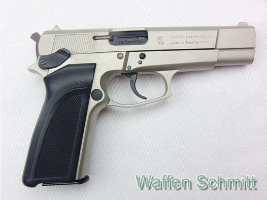 Schreckschußpistole Browning GPDA, Kaliber 9mm P.A.K., vernickelt im Originalkoffer.TOP!!!