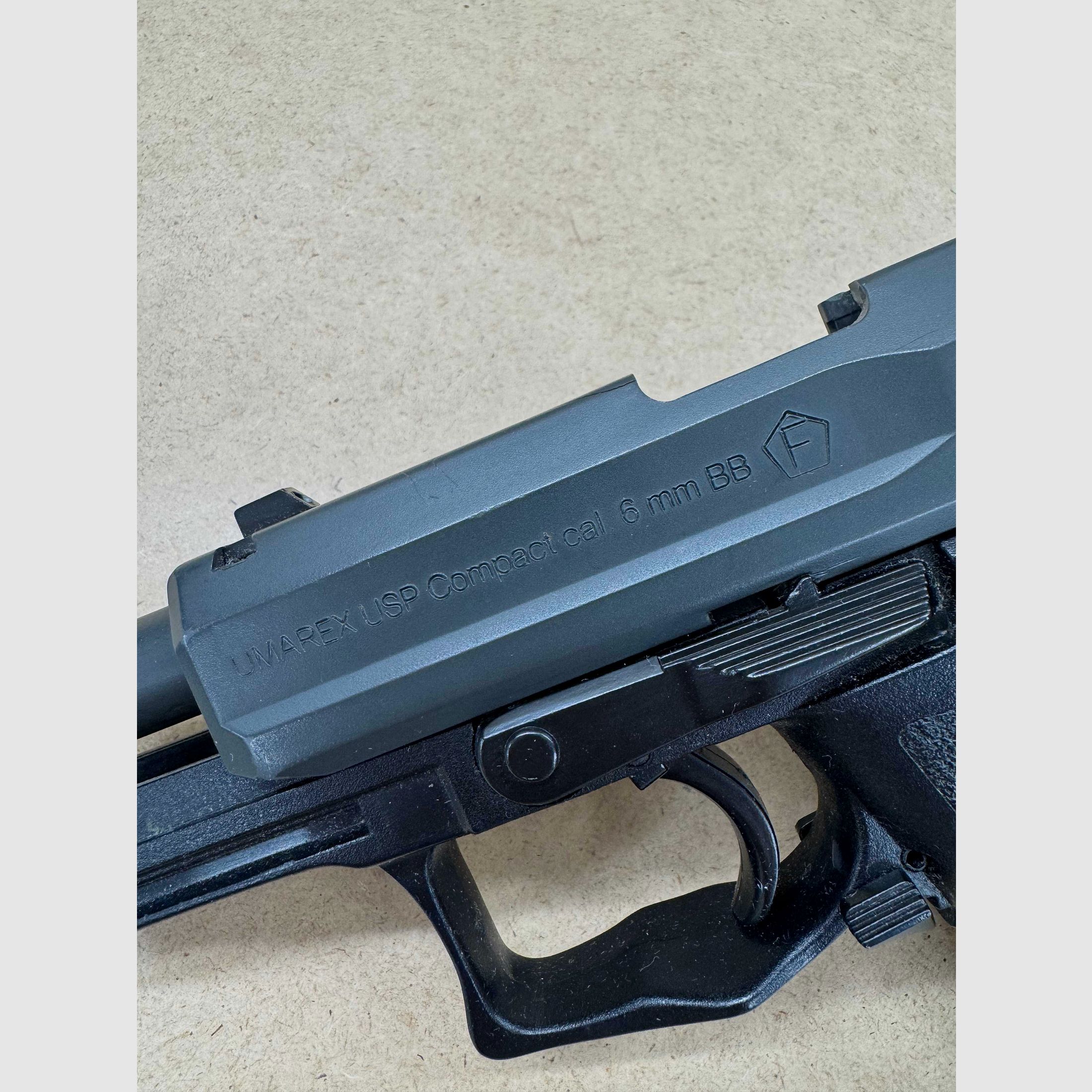 Umarex USP Compact GBB – Bastlerobjekt (Magazin undicht) | viel Zubehör