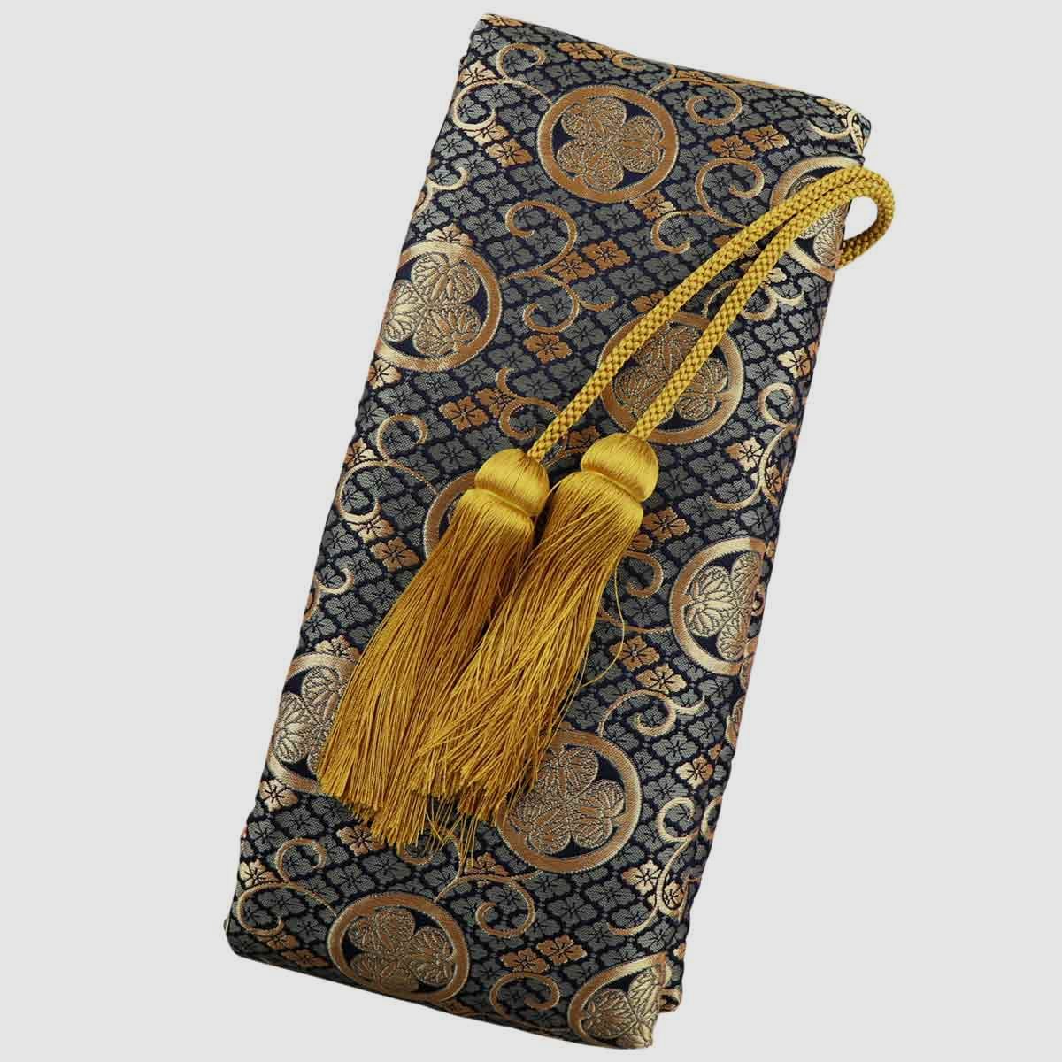 Bolsa de espada premium de Japón para Katana Azul con Mon