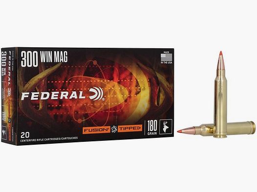 Federal Fusion Tipped .300 Win. Mag. 11.7 g / 180GR Hunting Ammunition – 20 Pieces #F300WTFS3