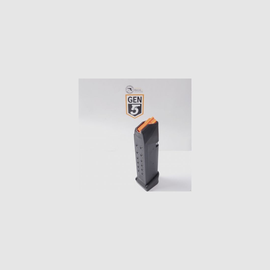 Caricatore Glock 17+2 c/9x19 inserto arancione, immagine 1 di 3