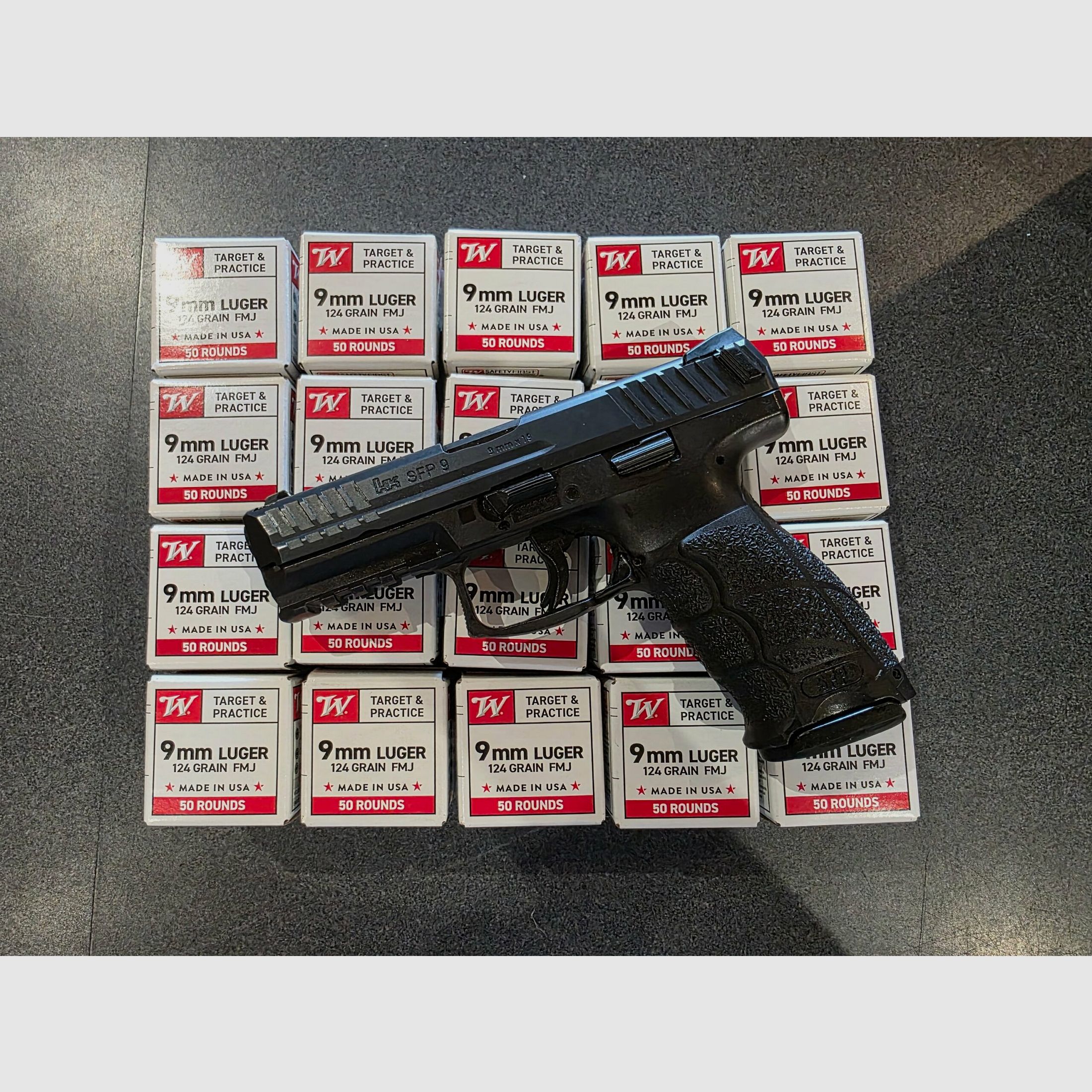 Pack Pistolet HK Modèle SFP9 cal.9×19 Occasion + 1000 munitions 9×19 Winchester, image 3 sur 3
