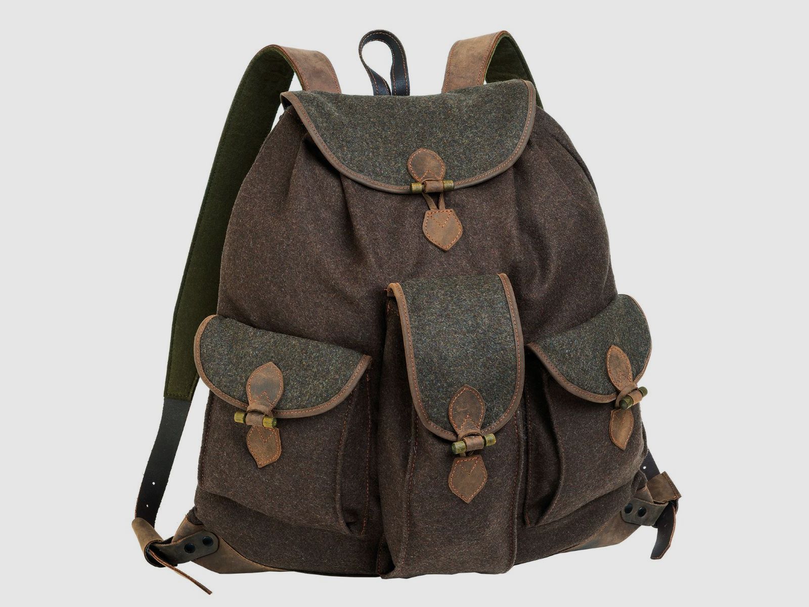 Mochila Loden AKAH marrón/verde