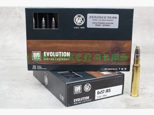 RWS Evolution 8x57IRS 200gr. 13,0g 20 pièces Prix dégressifs