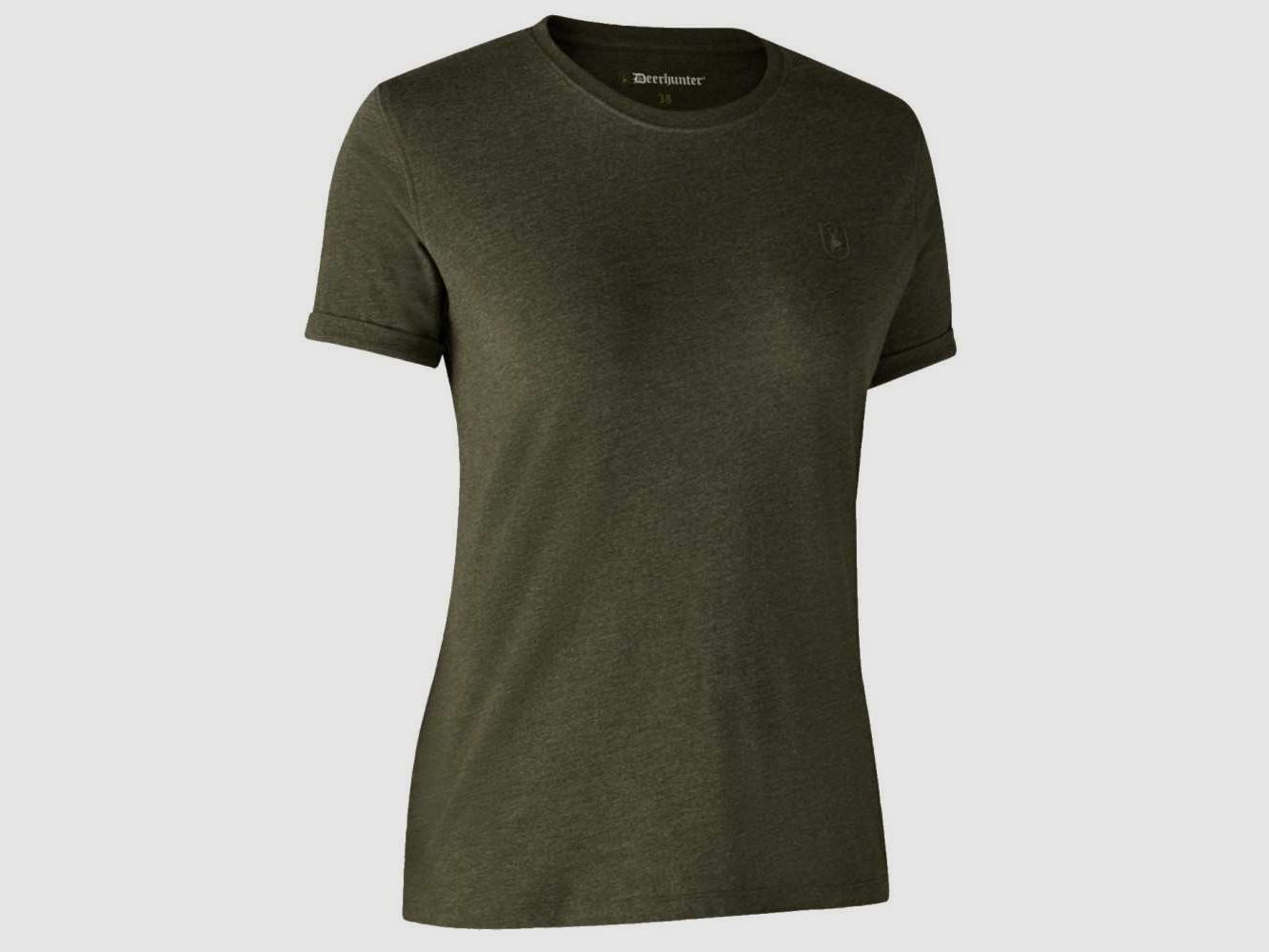 Lote de 2 camisetas básicas para mujer verde y negra Deerhunter, imagen 2 de 5