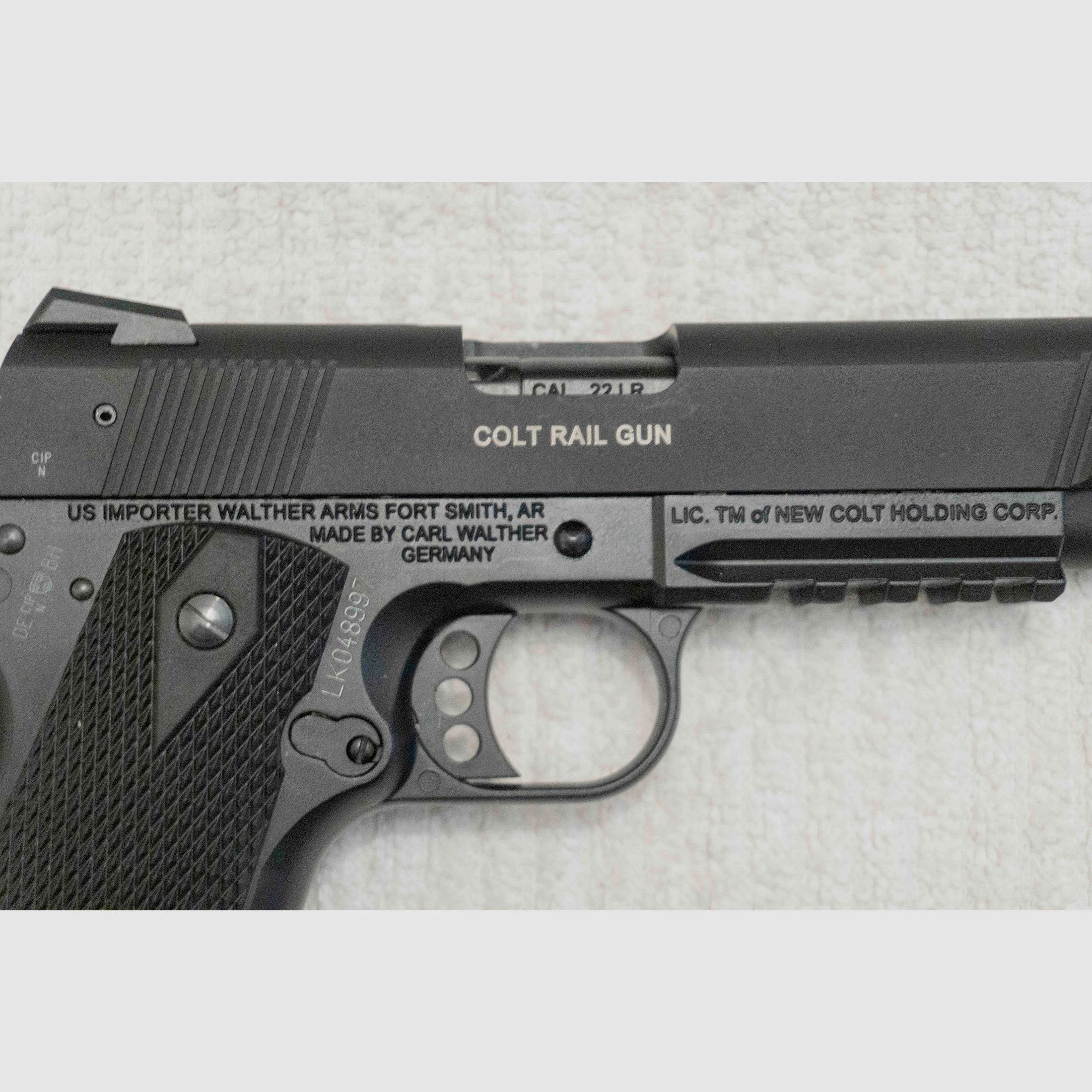 Pistole Colt 1911 Rail Gun Government Modell 22lfB