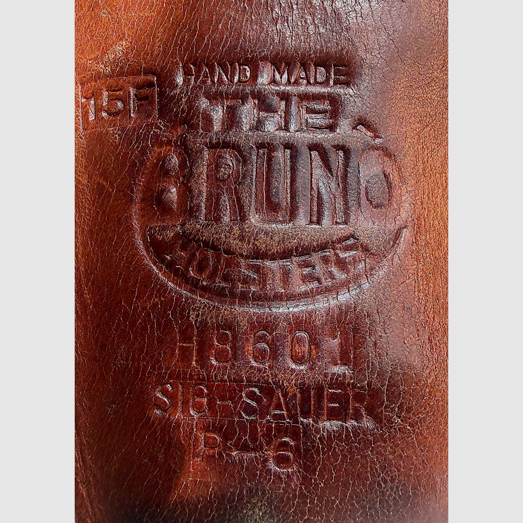 Original beautiful leather POLIZEI belt holster BERETTA 92 FS by BRUNO, image 2 of 2