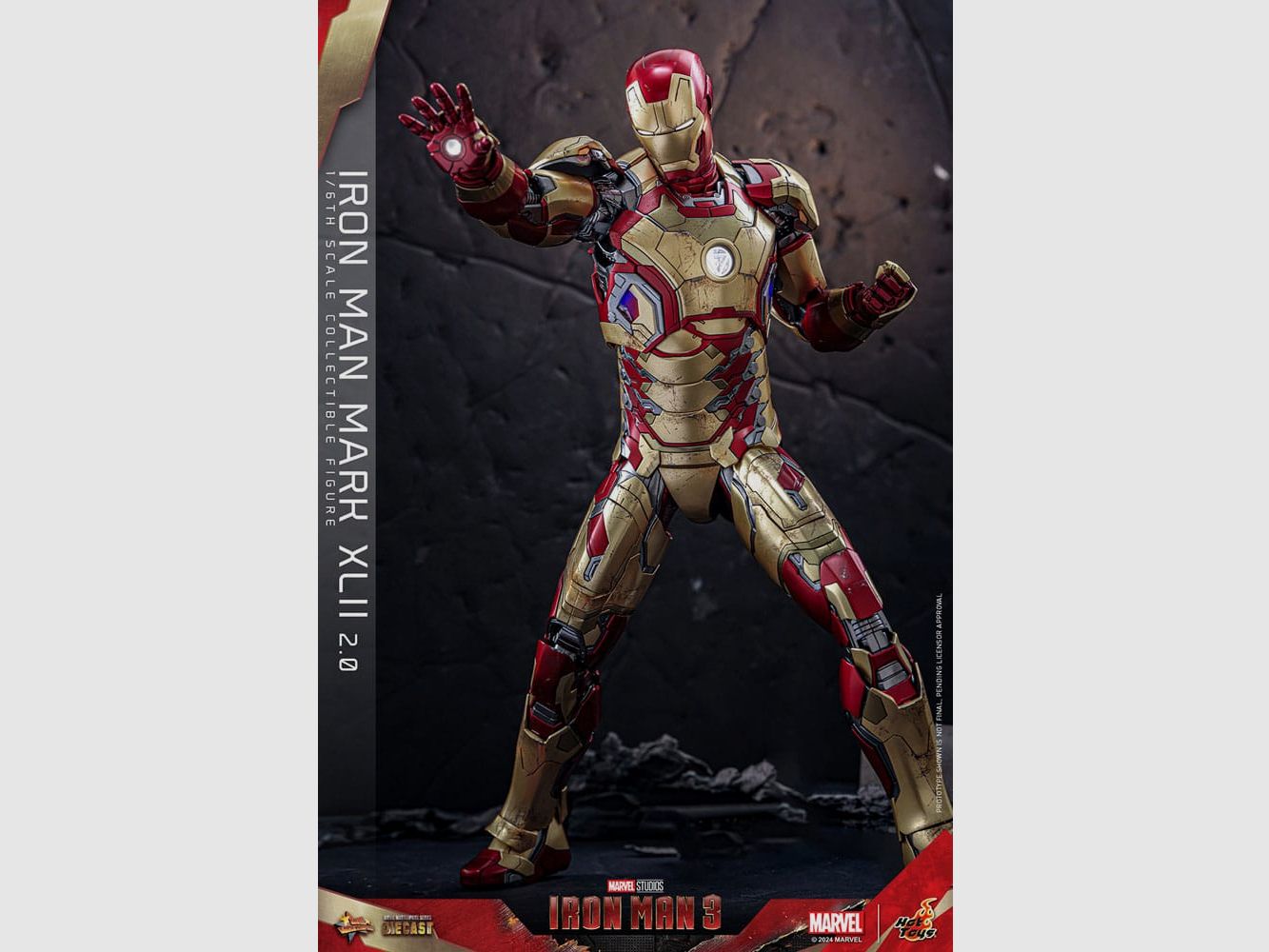 Iron Man 3 Movie Masterpiece Diecast Actionfigur 1/6 Iron Man Mark XLII (2.0) 32 cm | 43311