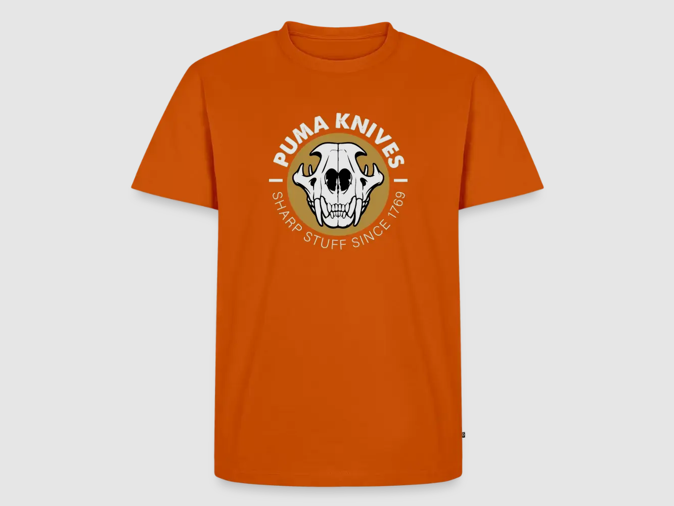 PUMA Men’s Premium T-Shirt "Skull Frontal Sharp Stuff" White