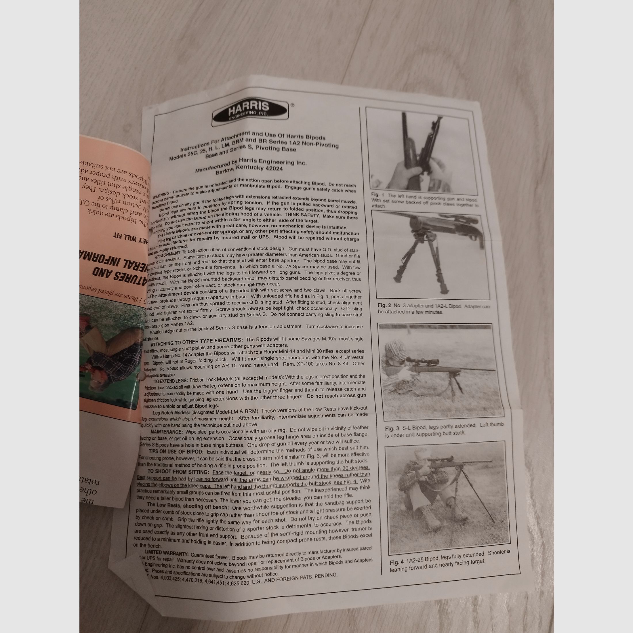 Original Harris Zweibein Bipod Lightweight Riemenbügelaufnahme 